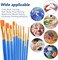 Acrylic Paint Brushes Set,8Packs /80 Pcs Nylon Paintbrushes Head, Suitable for Acrylic Oil Watercolor Rock Body Face Nail Art Perfect Suit of Art Painting, Best Gift for Kids Adult Drawing